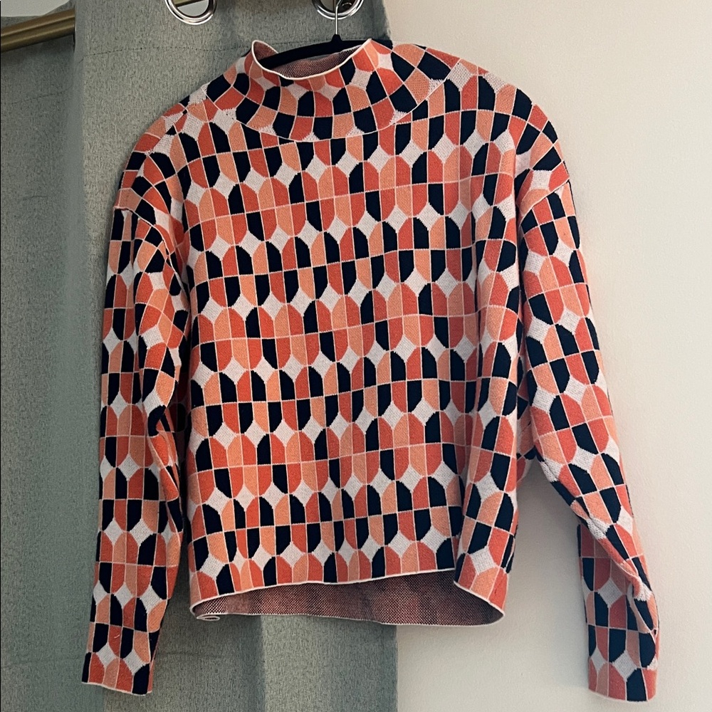 Maeve Anthropologie Geometric Patterned Sweater